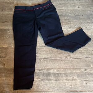 Banana Republic Dark Blue Trousers with Red Accent